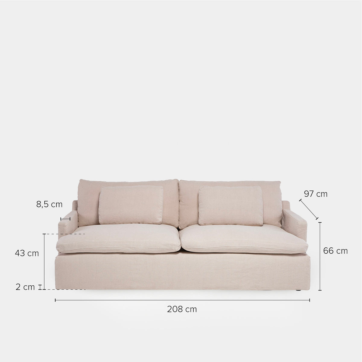 Sofa 3C Dorien Beige