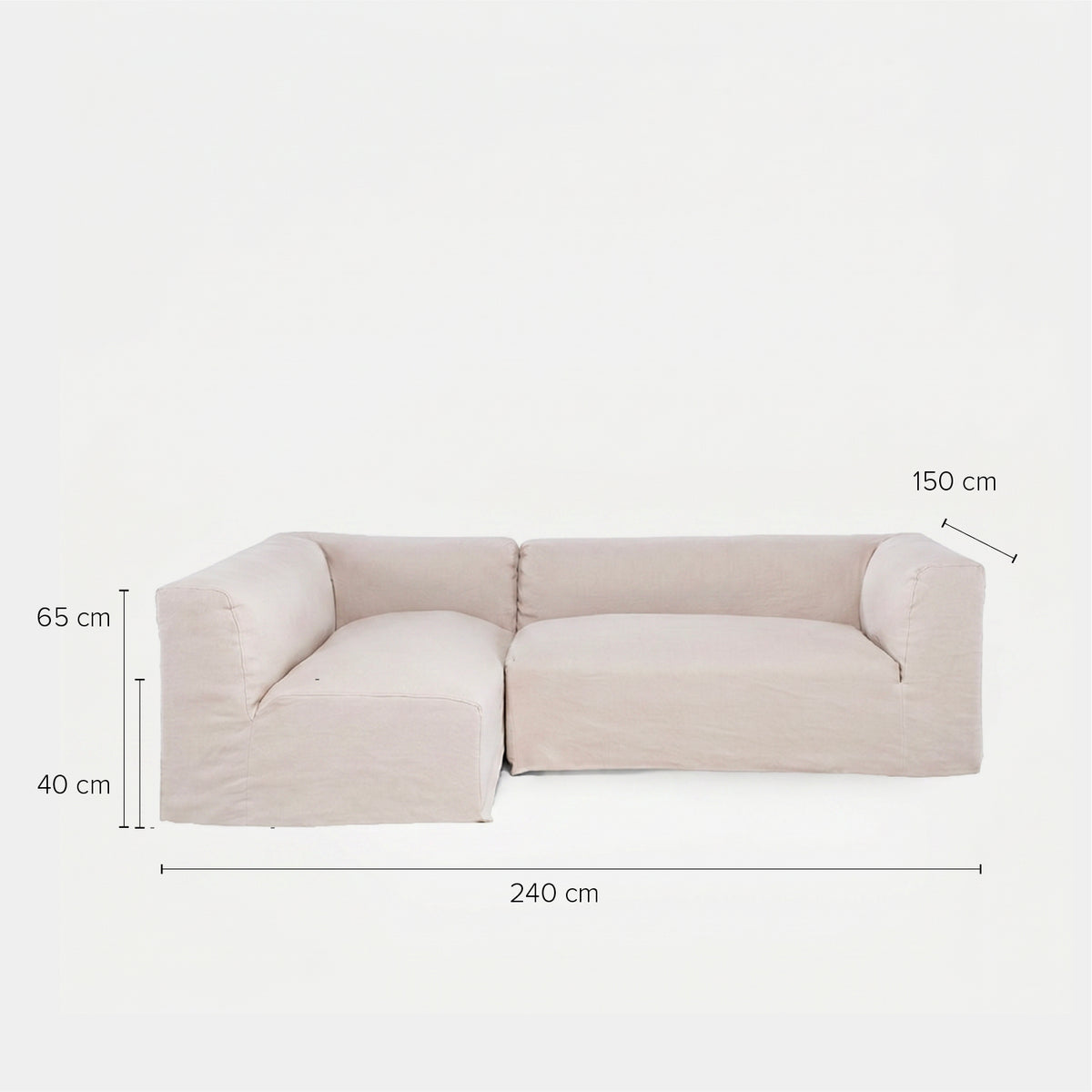 Sofa Modular Slow M Izq Crudo