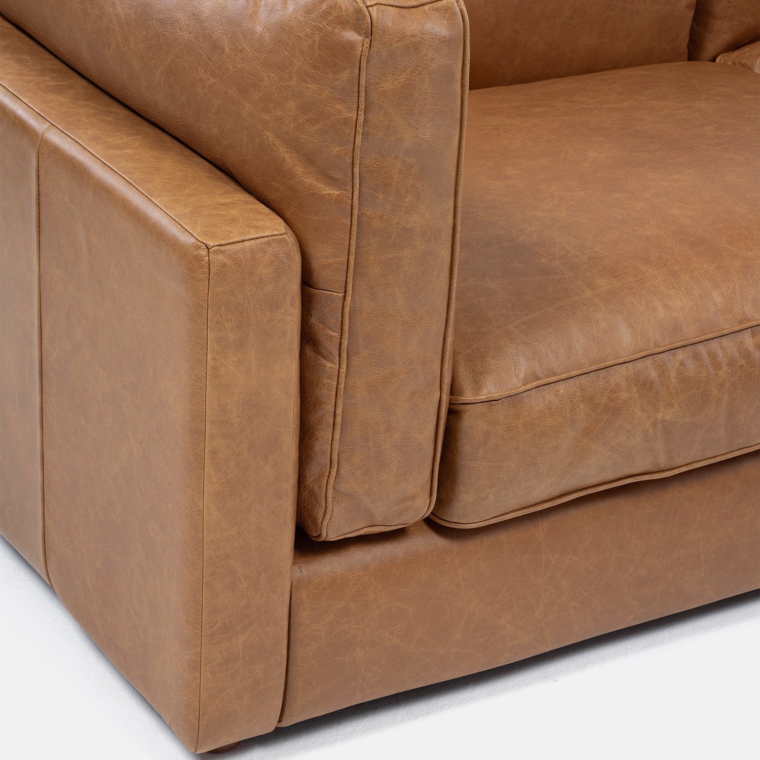 Sofa 3C Portland Cuero Cafe