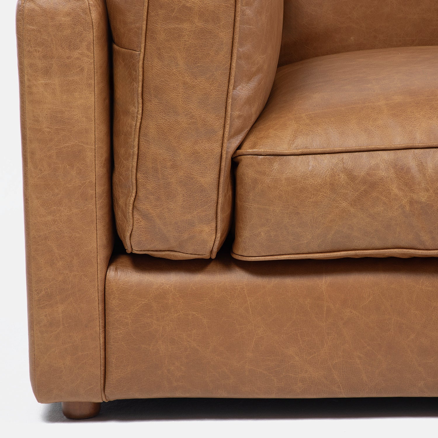 Sofa 3C Portland Cuero Cafe