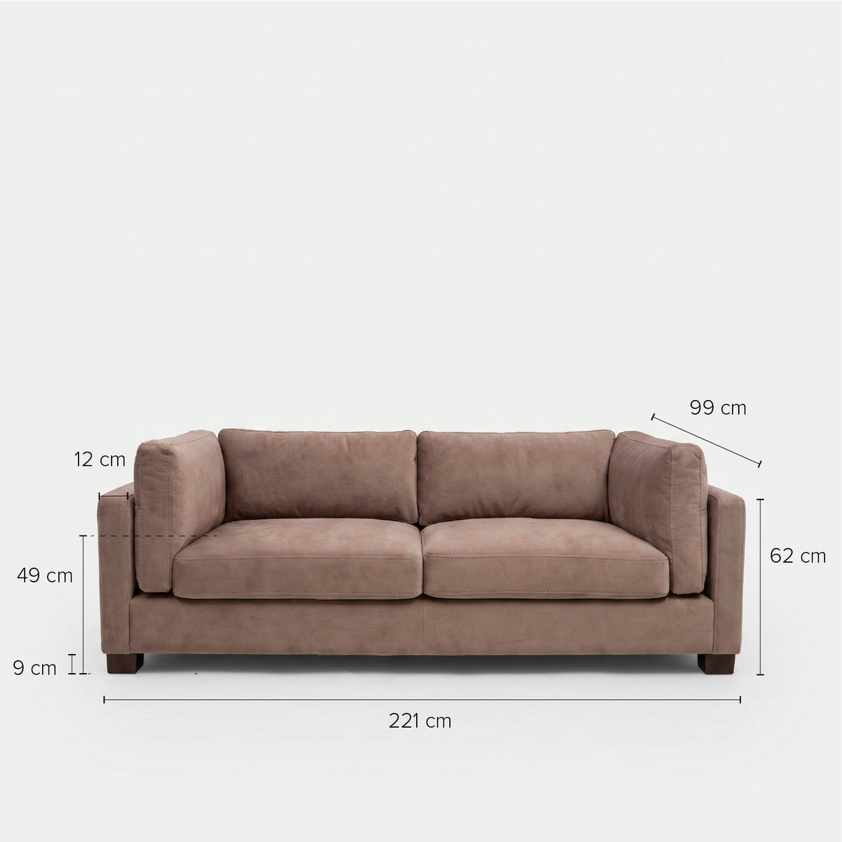 Sofa 3C Portland Nubuk Cafe