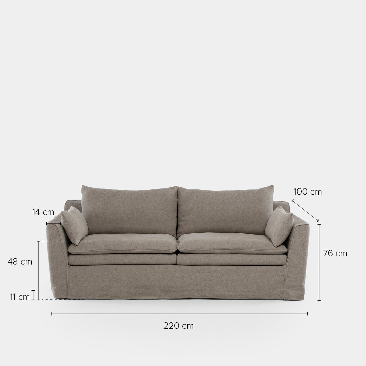 Sofa 3C Aviana Tostado