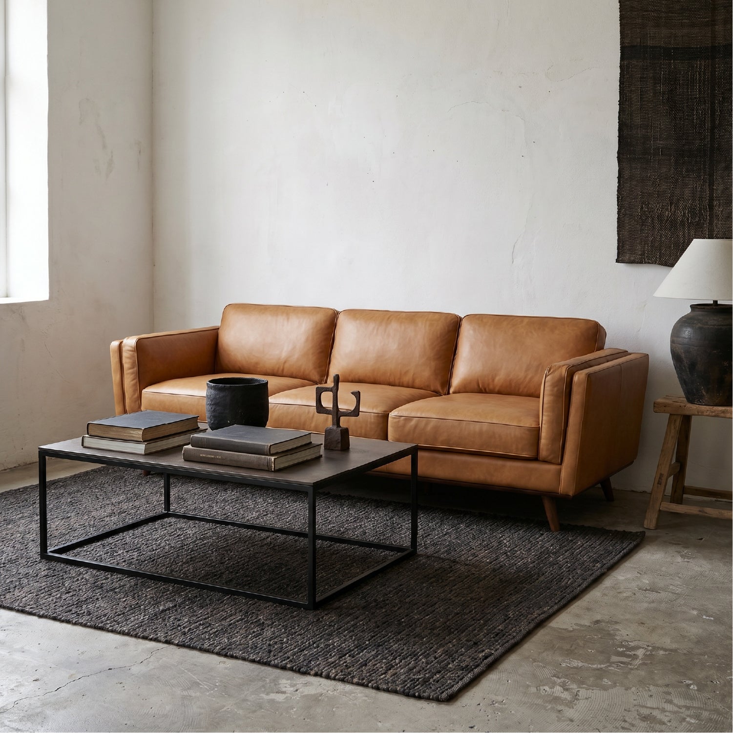 Sofa 3C Banks Cuero Cafe
