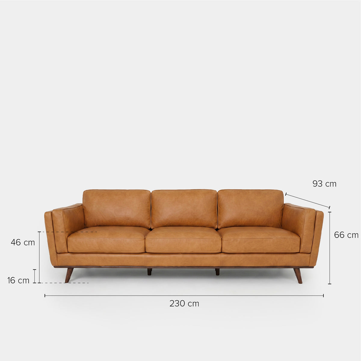 Sofa 3C Banks Cuero Cafe