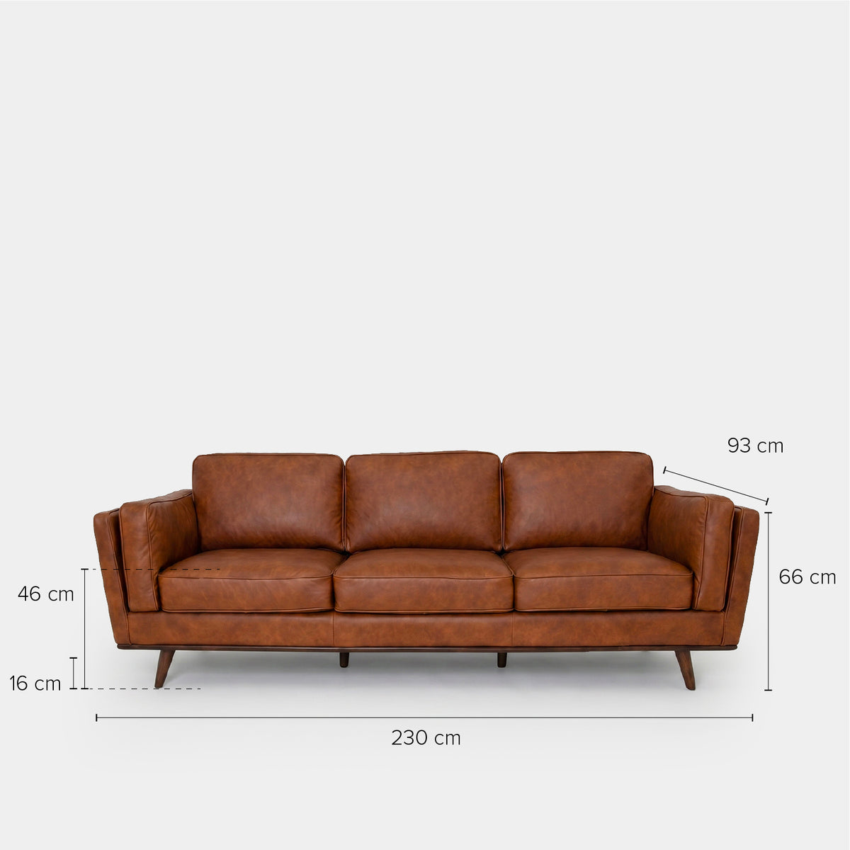 Sofa 3C Banks Cuero Cognac