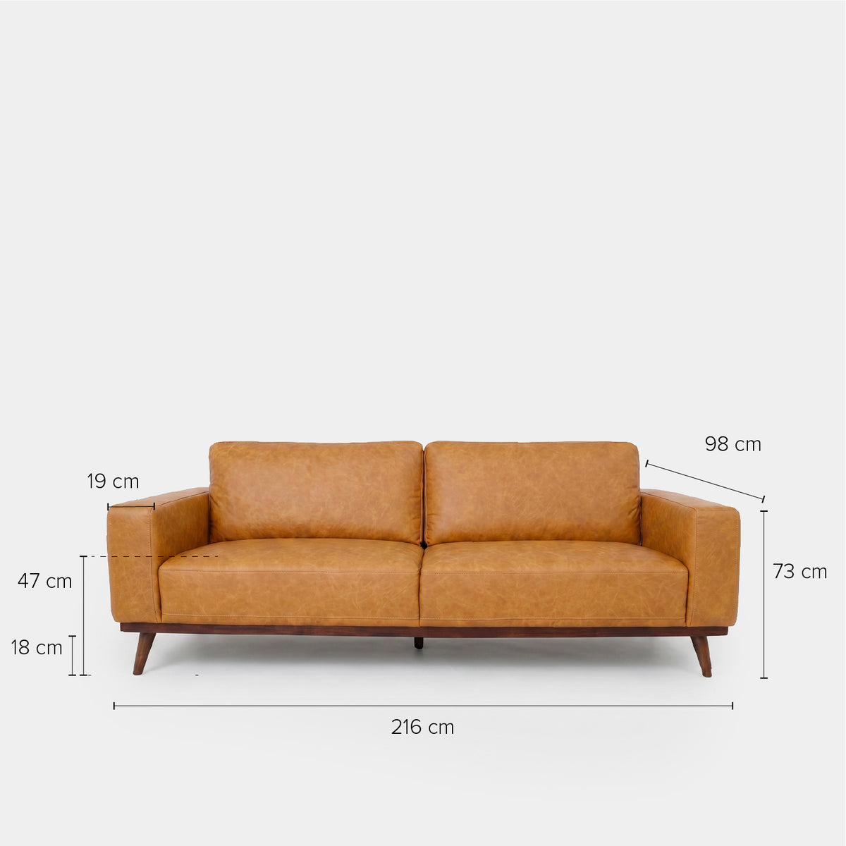 Sofa 3C Dewitt Cuero Cafe
