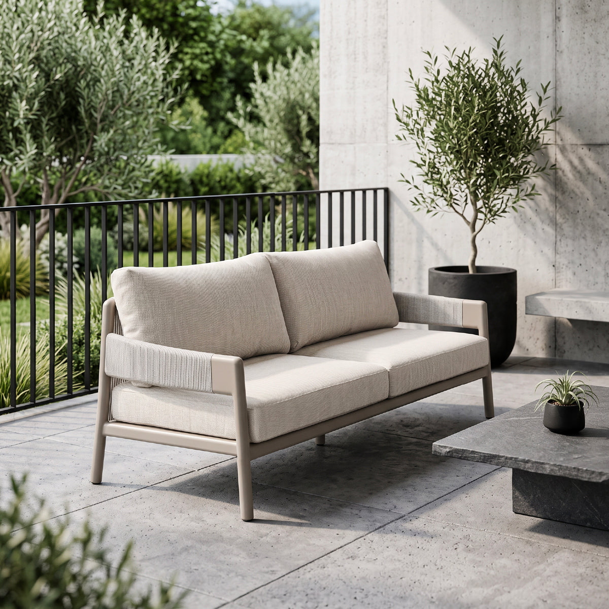 Sofa 3C Terraza Oceana Gris