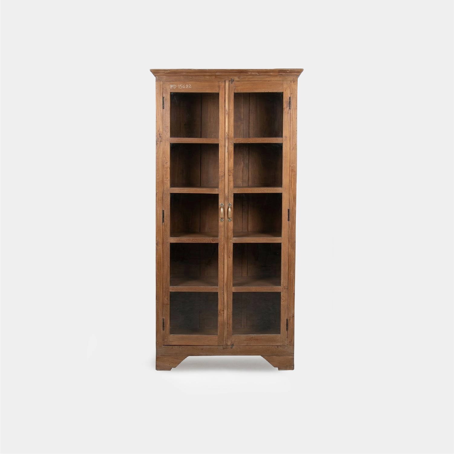 Vitrina 2 Puertas Madera Y Vidrio