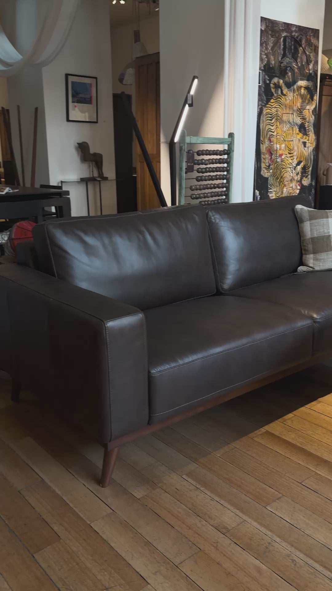 Cargar vídeo: Sofa 3C Dewitt Cuero Campari
